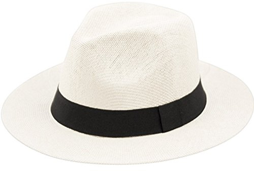 The Original Panama Matte Toyo Straw Sun Safari Hat (White)