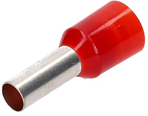 100 unidades de terminales de cable conectores electricos conector de cable de Cembre aislados 10 mm2 12 mm de largo rojo PKD1012 I calidad industrial del distribuidor alemán