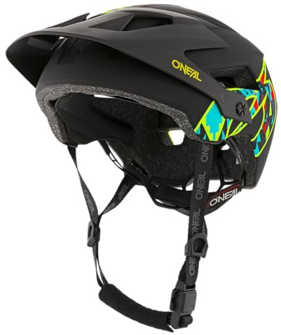 O'NEAL | Mountainbike hjälm | Enduro All-Mountain | Ventilationsöppningar för kylning, tvättbar klädsel, säkerhetsstandard EN1078 | Helmet Defender Muerta | Vuxna | Svart | Storlek XS/M