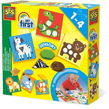 SES Creative 14483 Tiere My first-Sensory Mosaik Karten, 1