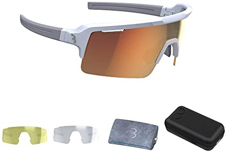 BBB Cycling Unisex-Adult Fahrrad Sportbrille Modernes Großes Glas Grilamid MTB Rennrad Kies Damen und Herren Fuse BSG-65