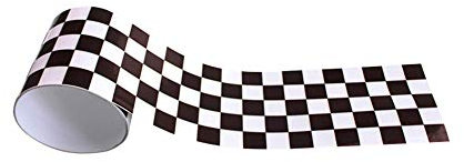 Bordure de papier peint Frise Murale Adhesive Bordure Papier Peint Frise Autocollante pour Cuisine Salle de Bains Chambre Décoration Murale Mosaïque noir et blanc 10cm X 400cm