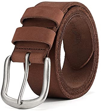 BELTER Men's Belt 100% Full Grain Leather - Cowboy Jeans Belt for Work & Casual