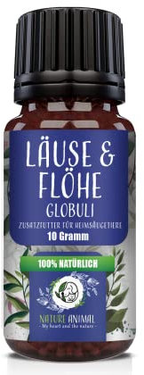 NEU: Nature Animal® Anti LÄUSE & FLÖHE Kügelchen für Hunde + Katzen, Flohschutz für Ihr Haustier mit SOFORTWIRKUNG bei Laus, Floh & Ungeziefer Befall