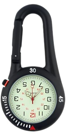 Fob Watches for Nurses, Luminous Nurses Fob Watch Women's Pocket& Fob Watches, Digital Fob Watch Paramedic Accessories Nurse Watch, Portable Carabiner Watch Carabiner Watch for Outdoor Workers Nurse