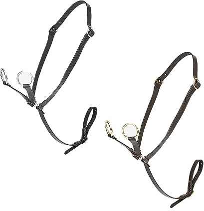 LeMieux Toy Pony Martingale Brown or Black Leather Toy Accessory, Black, One Size