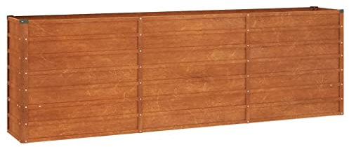vidaXL Jardinera Macetas Maceteros Plantas Flores Huerto Hierbas Verduras Arriate Jardín Patio Balcón Terraza Exterior de Acero Corten Oxidado