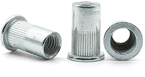 Hippo Hardware M10 (10mm X 24mm) Aluminium Rivnuts Threaded Blind Rivet Insert Nuts Open End Nutsert (Pack of 5)