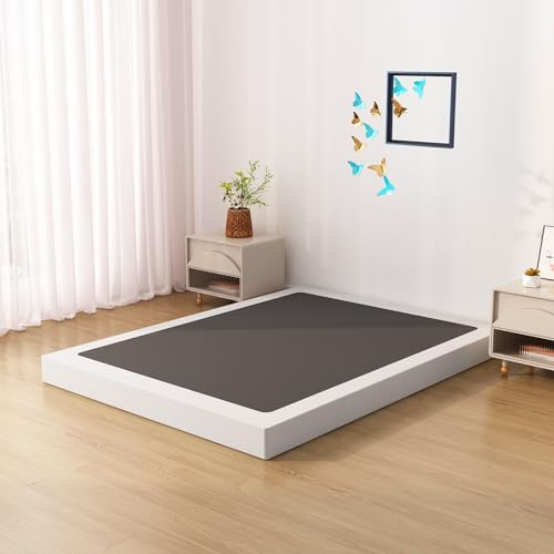 Upcanso Box Spring for Queen Bed Bed Base 6 Inch, Low Profile Metal Queen Box Spring with Fabric Cover, 3000 Lbs Max Weight Capacity Mattress Foundation, Noise-Free, Easy Assembly