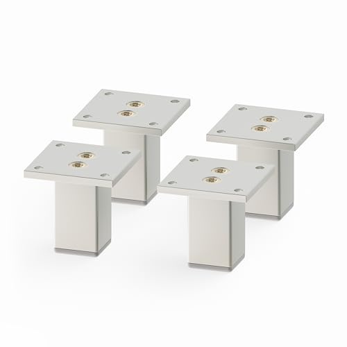 Sossai® Exklusiv small - Aluminium Möbelfüße | E3MF | 4er Set | Höhe: 60mm | Farbe: Aluminium