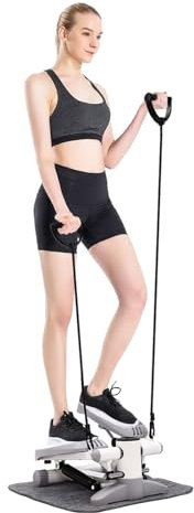 biniliubi Stepper Mini-Stepper höhenverstellbar, Grau, Treppenstufen, Treppen, tragbar, Training, Zuhause, Stepper, Körpergerät, Gesäß, Bauch, Beine