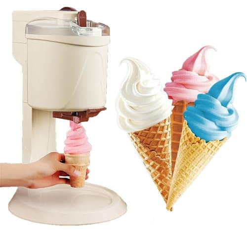URJWAN Home Diy Kitchen Automatic Mini Fruit Soft Serve Ice Cream Machine, Fruit Soft Serve Ice Cream Machine, Home Diy Kitchen, Soft Serve Ice Cream Maker, Simple Operation