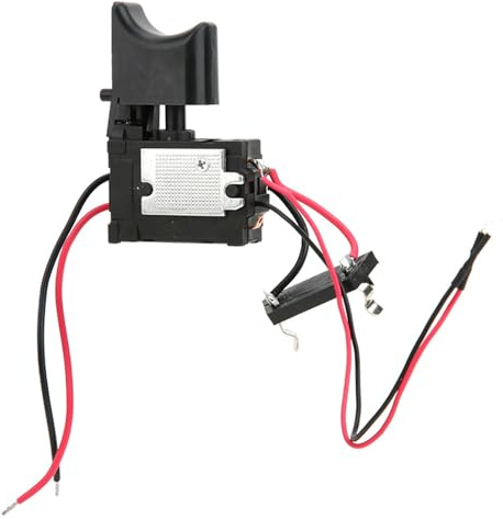 Sunicon Interruptor de taladro eléctrico, batería de litio de 7,2 V a 24 V, interruptor de gatillo de control de velocidad de taladro inalámbrico con luz pequeña para taladro