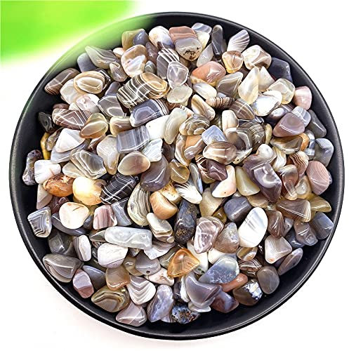 AUOQKQUT 50g de Gravier de Cristal de Pierre d'agate Grise Naturelle for la Pierre de décoration d'aquarium décoration d'intérieur