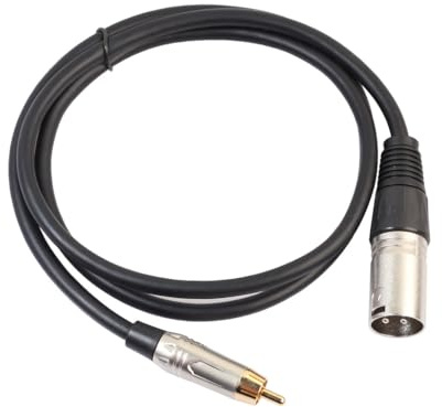 RIKYJIC Câble adaptateur RCA mâle vers XLR mâle en alliage de zinc 1 m