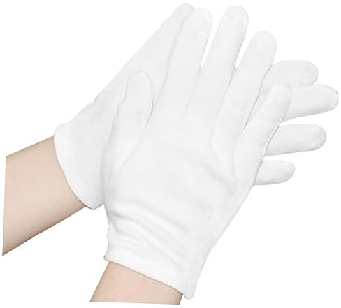 PLAFOPE 10paare Arbeitshandschuhe Aus Baumwolle Atmungsaktiv Verdickt Schutzhandschuhe Für Gartenarbeit Und Reinigung Weiß Einheitsgröße