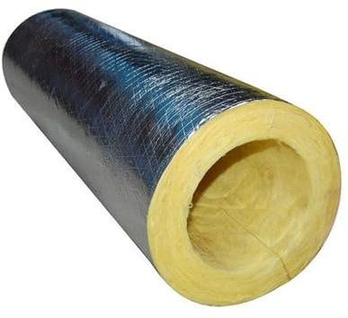 MZQMK Coppelle in Lana di Roccia con Alluminio, Isolamento Canne Fumarie Tubi per Stufa E Condotti di Aerazione, Adatto per La Protezione di Tubi dell'Acqua Fredda E Calda(L 1M-108MM/4.3IN-50MM)