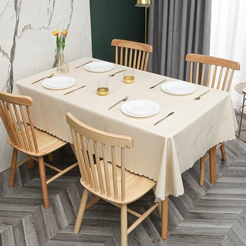 KLUOT Nappe 160 x 260 cm Nappe de Table Rectangulaire Nappes Exterieur Imperméable Protection de Table pour Salle à Mangerr Jardin