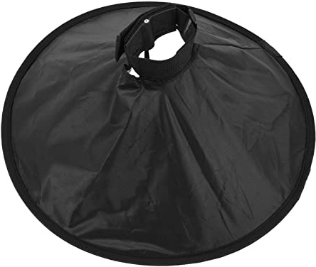 Black Cloth Flash Diffuser Dome for Mainstream and Large Flash | Wedding, Portrait Use, Folds Flat for Storage, Black Cloth Build, Circular Profile, Fits Mainstream Large Units