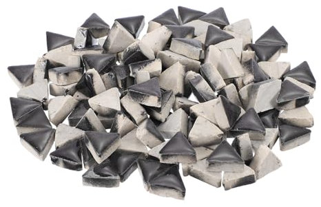 QUARKZMAN 200g Keramik Mosaikfliesen für Bastelbedarf, Dreieckige Schwarze Keramikfliesen für Mosaik-Sets Garten Trittplatten Cup Mat