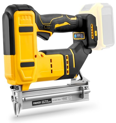 Cordless 18GA Brad Nailer for Dewalt 20V Max, 18 Gauge Nail Gun for Wood Carpentry Home DIY, 2 in 1 Electric Nail Gun, Brushless, 2 Mode, 3/8 to 1-3/16 Inch, Tool Only