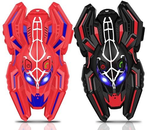 Charmofun Walkie Talkie Kinder, Spider Spielzeug ab 3 Jahre Kinder, Walkie Talkie Spider mit Schlüsselband, Geschenk Junge Mädchen 3-10 Jahre, Walky Talky für Outdoor Wandern Camping (Drahtlos)