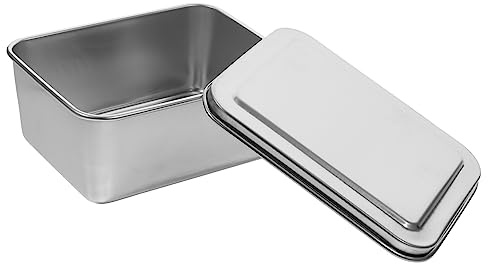 Ciieeo Teglia Da Forno in Acciaio Per Pane Tortiere Rettangolari Per Teglia Per Cottura Torte e Scatola Per Torte Da Te Design Semplice e