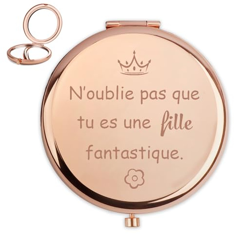 Cadeau Ado Fille,Cadeau Adolescente Fille,Cadeau Communion Fille,Cadeau Bapteme Fille,Miroir De Poche,Cadeau Jeune Fille,Cadeau Petite Fille,Cadeau Pour Ma Fille,Cadeau Fille Adolescente (fille1)
