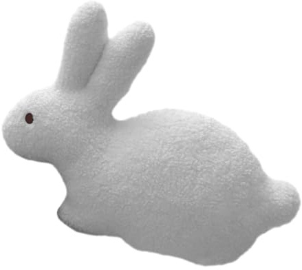 HONITANO Plüsch Hasen Kissen Kuscheliges Weiches Kaninchen Kuscheltier Kissen Dekoratives Nackenkissen für Kinderzimmer Sofa Auto und Schlafzimmer Niedliches Tierkissen für Jungen und