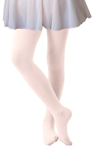 CozyWow - Collant da balletto per ragazze, collant ultra morbidi per bambini, elastici, per danza, Colore: rosa., 11-13 Jahre