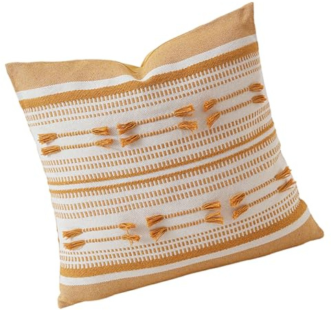 Limtula Cestino per Cuscino Cotone Artigianale con Design Geometrico Strutturato Soggiorno E Camera da Letto Decorazioni La Casa Cuscino Intrecciato A Mano