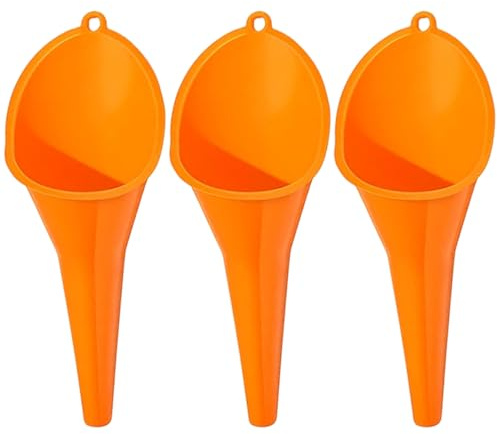 3 Pack Fuel Funnel for Car, Large Plastic Oil Funnels with Flexible Spout, Adblue Funnel for Easy and Mess-Free Fluid Transfer, Durable Automotive Funnels for Gas, Oil, and Other Liquids