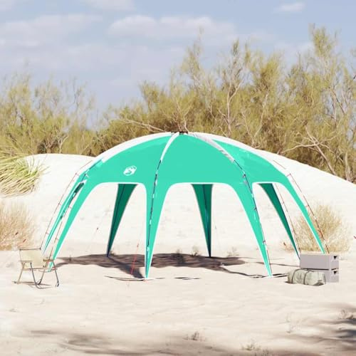 Partyzelt Seegrün Wasserdicht, 525x525x255 cm Polyester PU-Beschichtet mit Fiberglasstangen, Tragbares Pop-up Zelt für Camping, Outdoor Events, Familie, Picknicks, Schutz vor Wetter