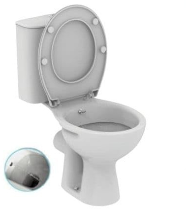 Toilette compacte 2 en 1 avec fonction de bidet intégrée et siège doux