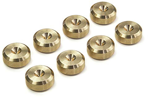 PrecisionGeek Lautsprecher-Spikes-Pads – Messing – Chamfered Ø16 – Set mit 8