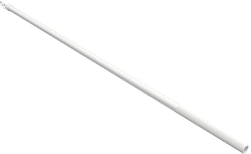 Interdeco Schleuderstab/Gardinenstab (1 Stück) Weiß aus Aluminium für Gardinen/Vorhänge, Simply, 125 cm