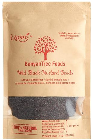 BanyanTree Foods Black Mustard Seeds 200g~ All Natural, Indian Origin | No Color | No Salt or fillers