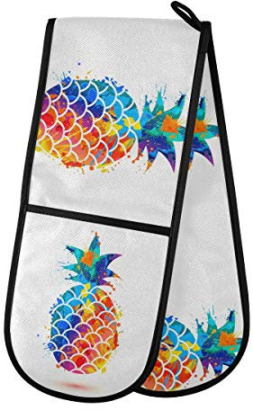 TropicalLife Double manique pour Four à Micro-Ondes Motif Ananas