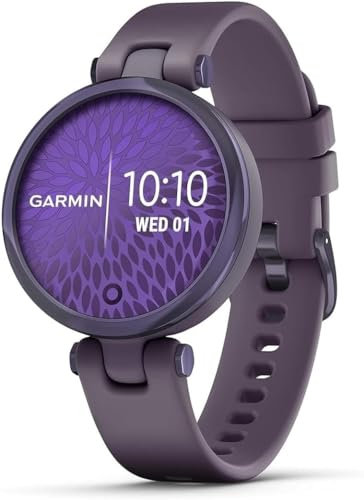 Garmin Lily Sport, Smartwatch Piccolo ed Elegante, 34 mm, Monitoraggio 24/7, App Fitness e Sport, Midnight & Deep Orchid