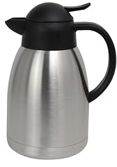 METRO Professional Isolierkanne aus Edelstahl, mit einem Fassungsvermögen von 1.5 Liter und Druckknopf, ideal für Restaurant, Events und Catering