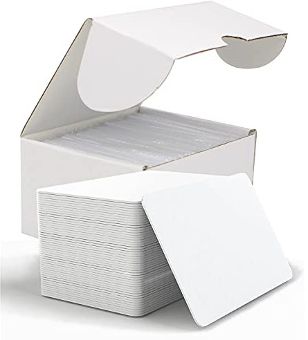100 Stück weiße PVC-Karten in Premium-Qualität aus PVC-Kunststoff für Ausweise, weiße Blanko-Karten, PVC-Ausweiskarten, für Zebra-ID-Karten-Drucker, kompatibel mit allen Kunststoff-Kartendruckern
