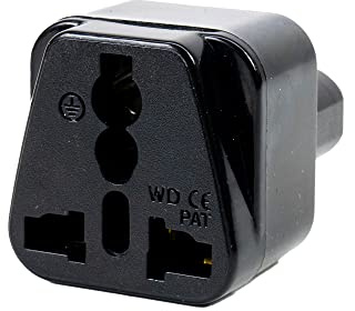 PNI UK-Europe Socket Adapter, 220V, Black