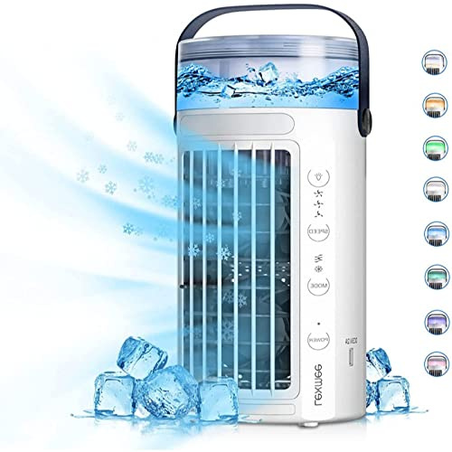 VVLXRIC Aire Acondicionado Barato, Compacto Y PortáTil Aire Acondicionado Movil - Utilice Solo Agua Limpia Humidificador Coche, para El Dormitorio De La Oficina De Viajes En Casa