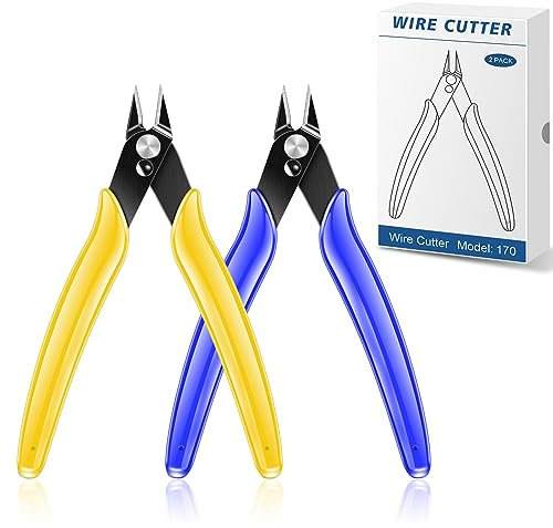 RUZIZAO Seitenschneider Klein, Mini-Kabelschneider, Drahtschneider Abgewinkelter, Mini Schneidezange, Electrical Wire Kabel Cutter, Elektrokabel Kabelschneider für Handwerk zu Reparatur Schneiden