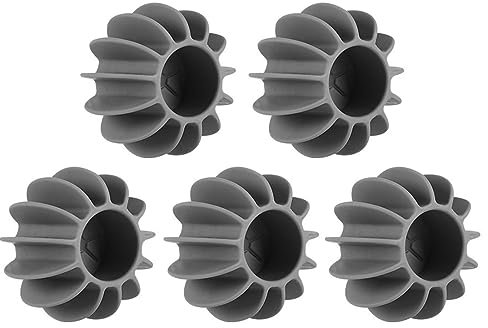 Tmianya 5PCS Reusable Laundry Balls Laundry Scrubbing Balls For Washing Machine Silicone Steamer Dryer Balls Washer Balls Washing Ball Wrinkle Remover Dry Cleaning (Grey, One Size)
