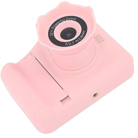 Mini Fotocamera Digitale SLR per Bambini con Doppia Fotocamera a Stampa Istantanea per Bambini (Rosa)