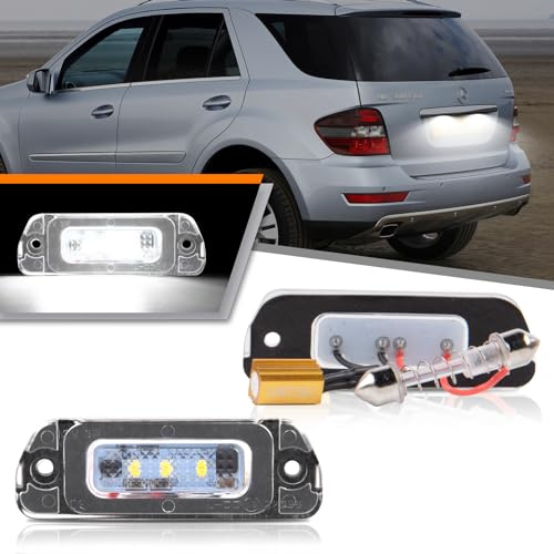 OZ-LAMPE LED-registreringsskyltbelysning för Merceds-Benz R-class W251 ML-class W164 GL-class X164, Canbus inga fel LED-registreringsskyltslampor bakljus