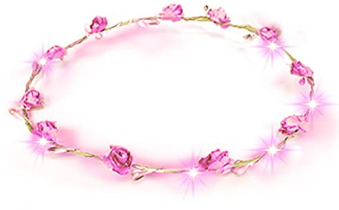 LED Blumenkranz Haarschmuck für besondere Tage (Rosa)