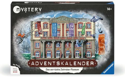 Ravensburger 23853 - Mystery PRO Adventskalender - Das verrückte Zeitreisemuseum - 24 Rätsel für EXIT-Begeisterte Profis ab 14 Jahren