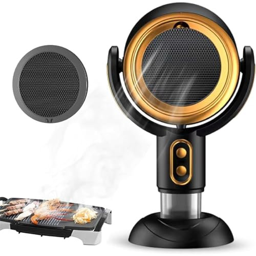 XNXYSMKJ Tabletop Range Hood, Mini Portable Range Hood, 2-speed Mode, for Kitchen Hot Pot Barbecue (Gold)